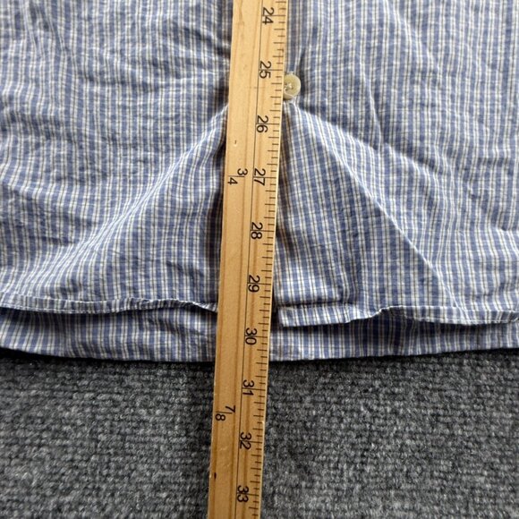 Gitman Bros USA XL Cotton Check Blue American Button Up Long Sleeve Shirt Men - Picture 5 of 16